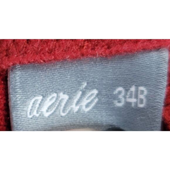 Aerie Everyday Comfort Bra Womens 34B Red Lace Padded Convertible Racerback - Picture 9 of 11